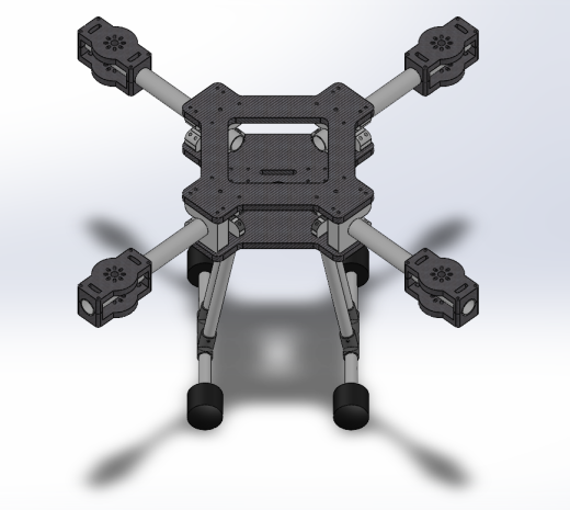四旋翼无人机机架简易模型缩略图